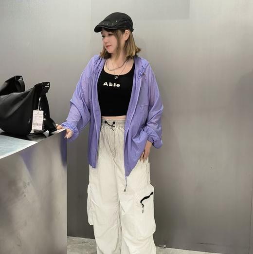 N连帽绣字母长袖外套（紫）春季151100090321 商品图0