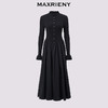 MAXRIENY【商场同款】精致优雅连衣裙24冬款法式复古赫本风小黑裙(货号:MS85DR764) 商品缩略图4