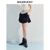 MAXRIENY精致日常感黑色a摆压褶短裤女通勤风a型裙裤高腰宽松(货号:MF86PA005) 商品缩略图2