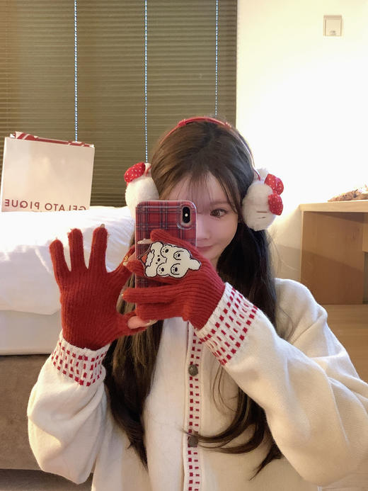 红皮裙 金蘑菇菇  圣诞季 / 节日氛围感中古毛衣+红半裙 商品图8