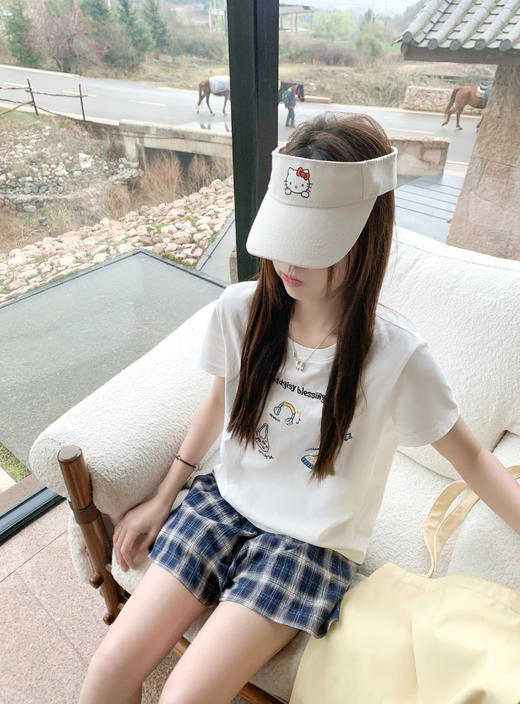 <曾小咸推荐>现货秒杀！最后一波 ！高腰显瘦休闲藏蓝色格子短裤 日常119.99 立减60 秒杀59.99！ 商品图14