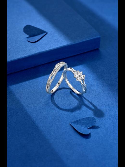 卡蒂罗KADER 荆棘四叶草情侣对戒  与幸运同行浪漫甜蜜爆闪可调节恋爱告白 精致甜美高级感小众设计 商品图5