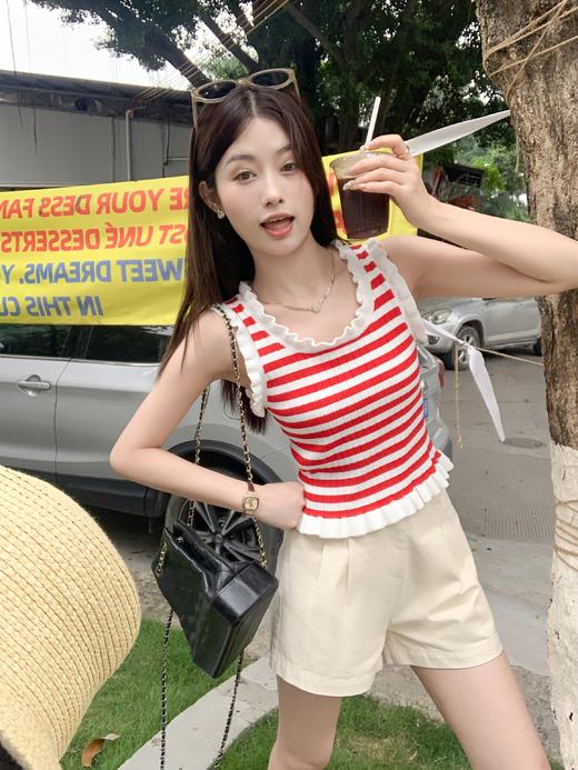 <曾小咸推荐>现货秒杀！最后一波 ！【奶油千层】两色条纹背心 日常89.99 立减40 秒杀49.99！ 商品图2