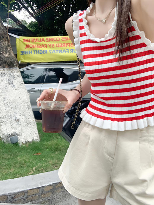 <曾小咸推荐>现货秒杀！最后一波 ！【奶油千层】两色条纹背心 日常89.99 立减40 秒杀49.99！ 商品图4