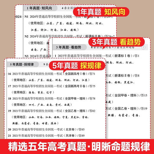 五年高考真题汇编详解 语文 数学 英语 物理 化学 历史 …… 商品图2