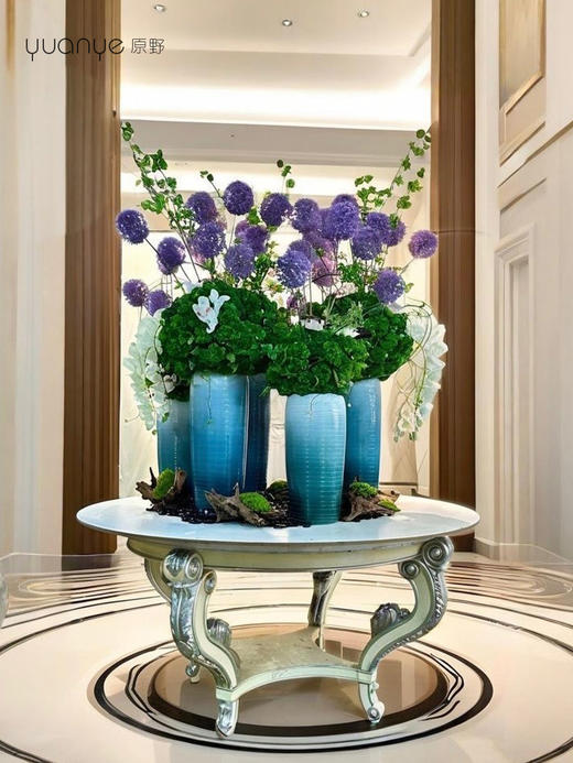 酒店大堂高档仿真花组合摆设件大厅圆桌前台别墅商场会所装饰花 商品图0