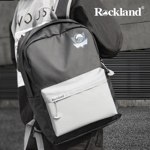 洛克兰自由系列牛津防盗双肩包 黑灰色—rxs 商品图2