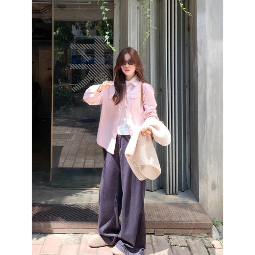 <曾小咸推荐>韩版Polo领设计衬衫长袖【预售款，预计3-15天发货】 商品图0