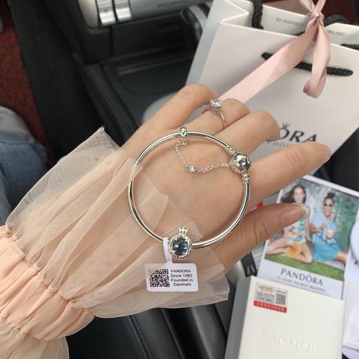 G430潘D拉官网 蓝色闪耀皇冠O串饰➕手镯 商品图0