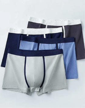 【两条装】男士弹力棉长绒棉印花加肥加大平角内裤3223/3225/3265