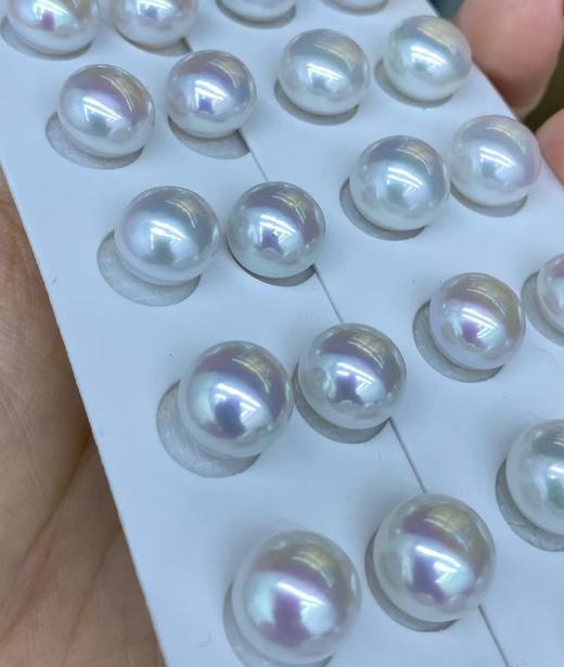 超级镜面！！ 点位9-10mm近圆爱迪生淡水珍珠耳钉 不随机发货 每一对都亲选 商品图4