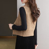 CC26-9122翻领针织马甲女士秋冬外穿2025早秋新款拉链叠穿宽松毛衣背心外搭 商品缩略图3