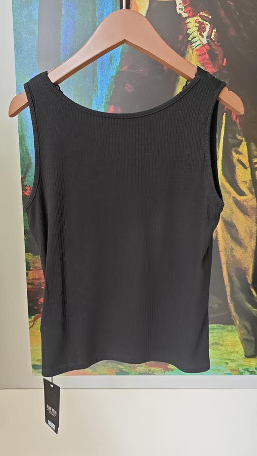 SZ3H11_皓色/黑色_吊带_春秋_无袖V领蕾丝花边亲肤内搭_高级女装_BERNIEELEN 伯妮斯茵 商品图1