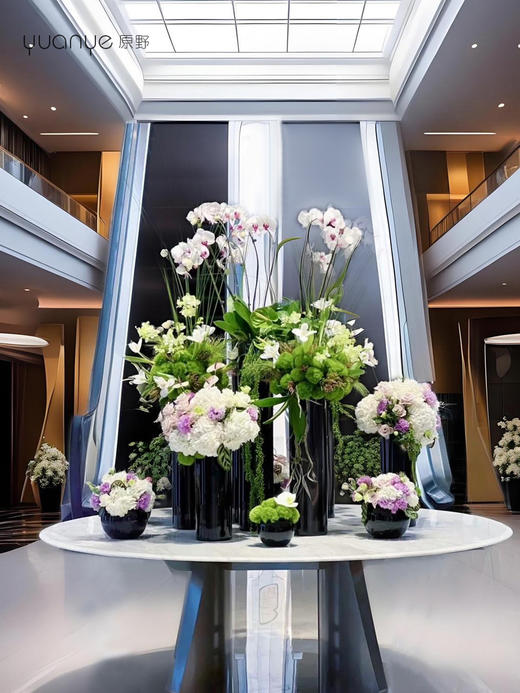 酒店大堂仿真花新年装饰花摆件中庭圆桌大厅别墅售楼商场会所假花 商品图1
