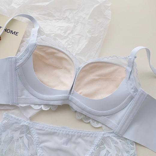  【小胸福音！法式蕾丝套装】法式后花园内衣女小胸聚拢蕾丝性感胸罩 上托防下垂无钢圈文胸套装 无钢圈却超稳 聚拢上托+防下垂 性感与舒适兼得 商品图3