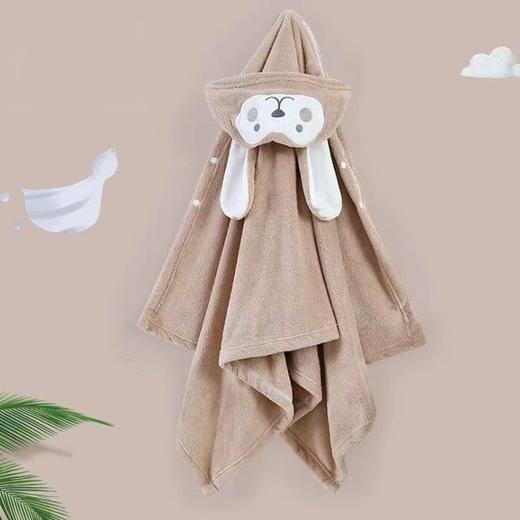 【YW】无忧购【甄选】儿童浴巾斗篷连帽浴袍加厚珊瑚绒洗澡柔软吸水（截单后3-5天发货) 商品图5