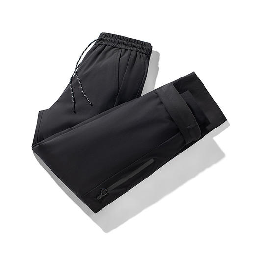 罗蒙冬季保暖羽绒裤男女同款情侣加厚舒适直筒个性拉链设计百搭长裤子 商品图6