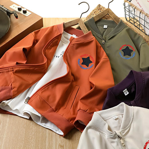 童装儿童外套2025秋季新款男韩版上衣中大童夹克洋气潮棒球服批发 商品图0