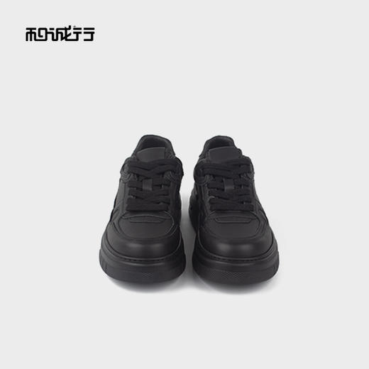 和诚行2025秋冬新款系带时尚百搭男复古厚底休闲板鞋1320097 商品图2