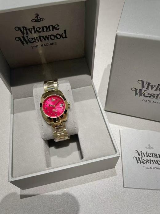 G444西#太后玫红表盘钢带女士手表 商品图3