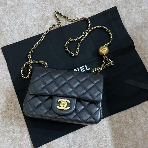 女款小金球方胖子菱格小羊皮迷你斜挎包025 商品图0