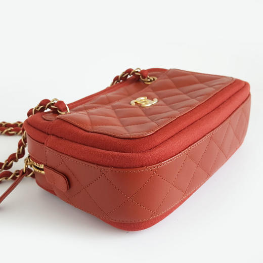 【95新】CHANEL香奈儿红色菱格内购款相机包链条包女士270825NJM21现售价：8900 商品图5
