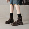 阿么手工女鞋2025新款切尔西靴短靴英伦风时尚百搭时装靴透气5CM 商品缩略图1