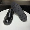 舒适与时髦兼具！浓浓英伦风 黑色厚底增高 圆头德比鞋 低帮皮鞋 商品缩略图6