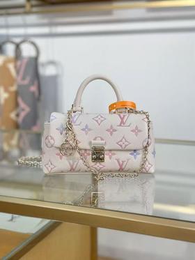 驴家 Madeleine NANO 水彩渐变效果装饰点缀可拆卸链条 牛皮革 手提包 女款 梦幻紫(JPH)