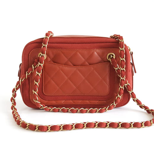 【95新】CHANEL香奈儿红色菱格内购款相机包链条包女士270825NJM21现售价：8900 商品图3