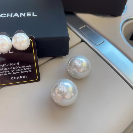 G464香N儿珐琅半圆球弯月弧形耳钉小香耳饰女银针 商品图1