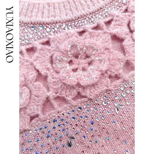 余潇潇【唯美梦境】绵羊毛手工镂空钩花烫钻短袖羊毛衫&长袖款&半裙 商品图2