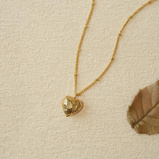 『心甜』爱心捶打纹项链 商品图4