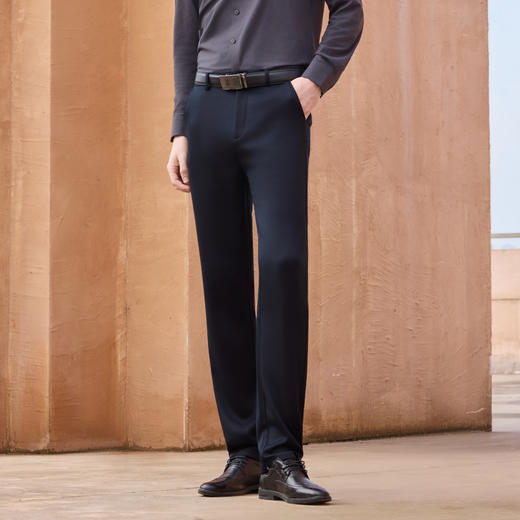 半身缘男裤 秋季桑蚕丝商务绅士休闲柔软细腻弹力253301B10330023 商品图0