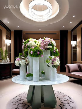 装饰花高档酒店大堂仿真花摆件圆桌大厅别墅售楼商场会所定制假花