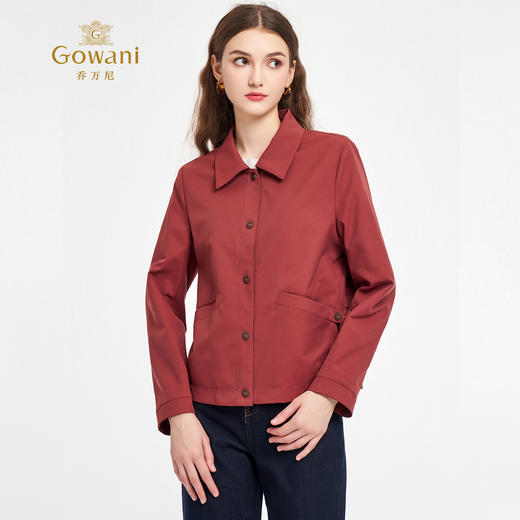 乔万尼新品翻领设计休闲宽松短款外套ED3B222 商品图2