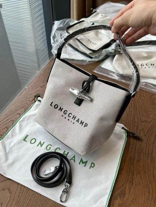 LC珑香 25新款限定棉麻帆布+牛皮 购物袋/mini托特包/hobo包/饭盒包/方包 Z-15601 商品图4