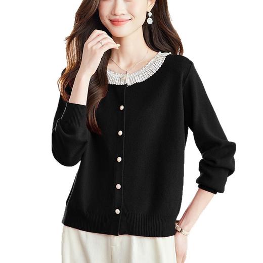 珍珠扣短款针织开衫，减龄轻奢毛衣外套CC-XFY3059 商品图4