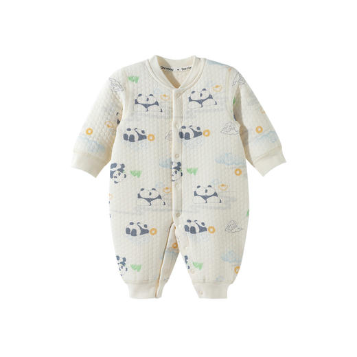 贝贝怡新生婴儿衣服秋冬夹棉保暖连体衣男女宝宝哈衣爬服冬装ZB4EL024 商品图8