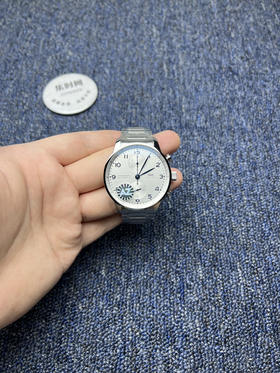 扛鼎新作一IWC万国表 AZ葡萄牙系列计时腕表 透底葡计钢带款 男士腕表 白盘蓝针