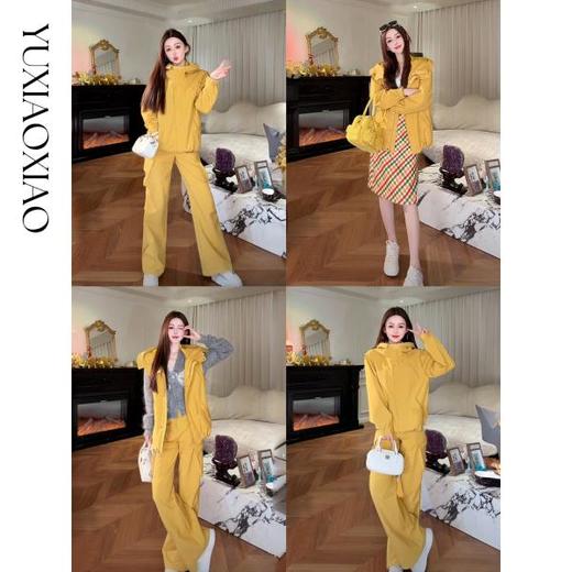 余潇潇【甜心冲锋】高级感时尚可拆卸袖冲锋衣外套&宽松休闲工装裤 商品图2