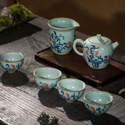 问鼎鼎青青花套组桃林清溪 商品图0