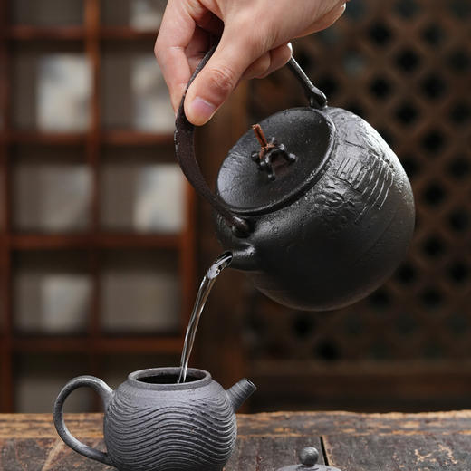 暗香疏影/铁壶/铭文壶/手工无涂层铸铁壶烧水壶老铁壶茶壶 商品图4