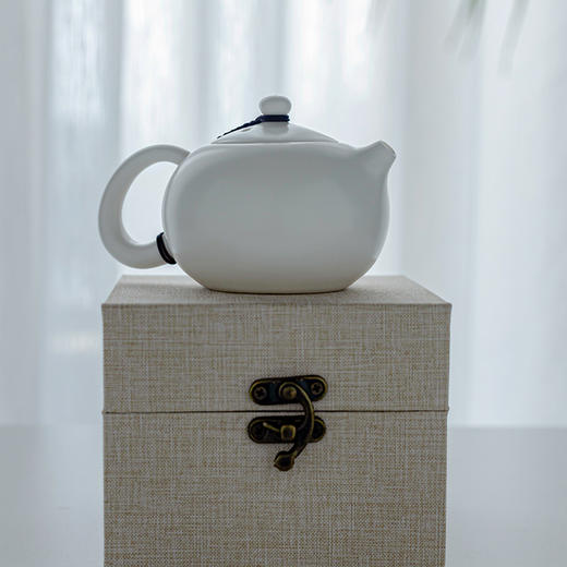 美人西施·羊脂玉陶瓷过滤泡茶单壶 商品图3