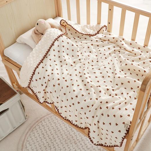 【一被多用！A类婴幼儿绉布多功能毯】豆豆毯婴儿四季宝宝盖毯纯棉纱布被子空调被春秋薄被幼儿园盖毯被。rb 商品图5