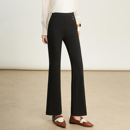 「自」全新升级【铂金会员165/天猫219/差价54】(05757)洛诗琳气质通勤西装裤2025年秋季新款高腰垂感直筒喇叭裤女 商品图2