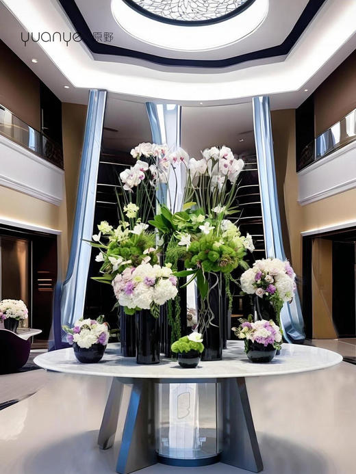 酒店大堂仿真花新年装饰花摆件中庭圆桌大厅别墅售楼商场会所假花 商品图4