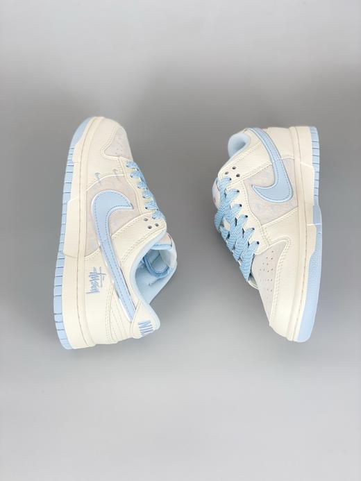 开学季💯【工厂套现 清仓特价】Nike SB Dunk Low“ 斯图西联名——双勾冰晶蓝”  周年高端定制 低帮休闲板鞋 大厂纯原品质出货 超高清洁度 皮料切割干净无任何毛边 细节完美 商品图7