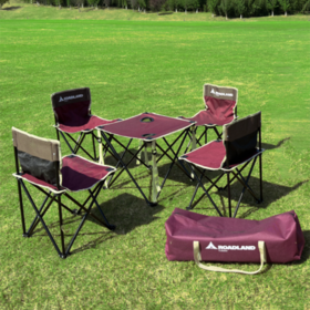 洛得兰德露营车+1桌4椅露营车LD-TC102 5寸轮 黑色 桌椅套装LD-ZYTZ102  酒红色露营车LD-TC102 5寸轮 桌椅套装LD-ZYTZ102—rxs