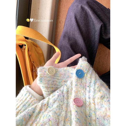【189元任选2件】现货！多巴胺彩色纽扣毛衣外套 商品图4